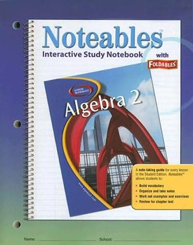 Stock image for Glencoe Algebra 2, Noteables: Interactive Study Notebook with Foldables (MERRILL ALGEBRA 2) for sale by HPB-Red