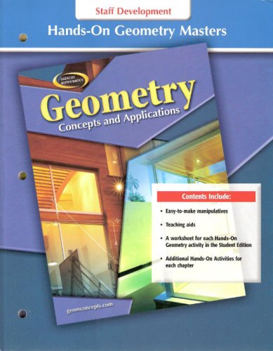 Imagen de archivo de Glencoe Mathematics - Geometry: Concepts and Applications - Hands-On Geometry Masters a la venta por The Book Cellar, LLC