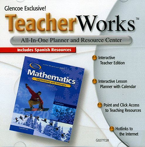 9780078699191: Glencoe Exclusive Teacher Works: All-In-One Planner and Resource Center, Mathematics: Applications and Concepts Course 2