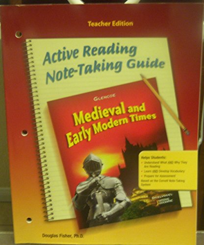 Stock image for Glencoe Discovering Our Past - Medieval and Early Modern Times, Grade 7 - Ca Teacher Edition: Active Reading Note-taking Guide for sale by Better World Books