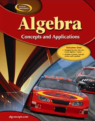 Stock image for Algebra: Concepts and Applications, Volume 1, Student Edition (ALGEBRA: CONC. & APPLIC.) for sale by The Book Cellar, LLC