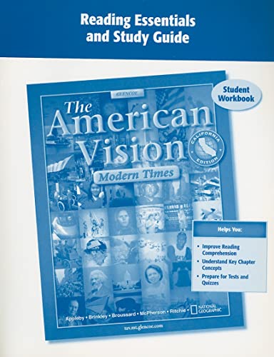 Beispielbild fr The American Vision, Modern Times, CA, Reading Essentials and Study Guide Student Workbook zum Verkauf von Wrigley Books