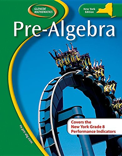 Stock image for Glencoe Pre-Algebra, New York for sale by Better World Books