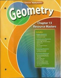 Imagen de archivo de Chapter 13 Resource Masters  2007 (Glencoe Geometry  2008) a la venta por HPB-Red