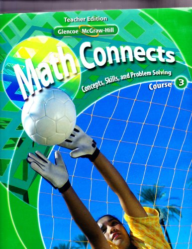 Imagen de archivo de Math Connects Concepts, Skills, and Problem Solving, Course 3, Vol. 1, Teacher Edition a la venta por GF Books, Inc.