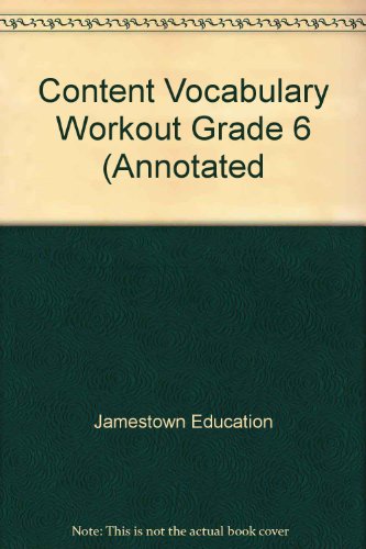 Stock image for Content Vocabulary Workout Grade 6 (Annotated for sale by Better World Books