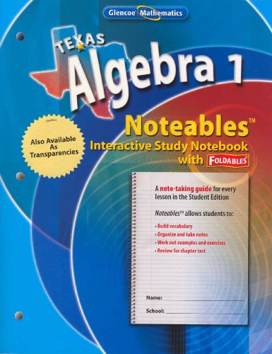 Stock image for Texas Algebra 1 Noteables: Interactive Study with Foldables for sale by HPB-Red
