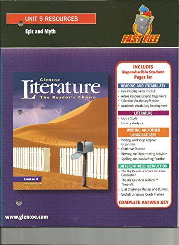 9780078761928: Glencoe Literature The Reader's Choice, Course 4: Unit 5 Resources (Epic and Myth)