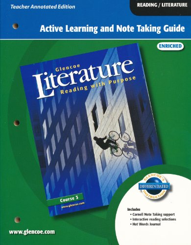 9780078763786: Glencoe LITERATURE: Reading with Purpose: Course 3: Active Learning and Note Taking Guide: ENRICHED: TAE