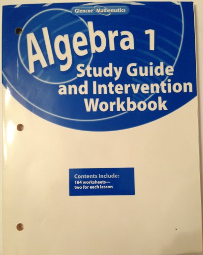 Imagen de archivo de Algebra 1 Study Guide and Intervention Workbook Texas Edition a la venta por Half Price Books Inc.
