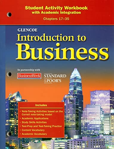 Stock image for Introduction To Business, Chapters 17-35, Student Activity Workbook (BROWN: INTRO TO BUSINESS) for sale by Iridium_Books