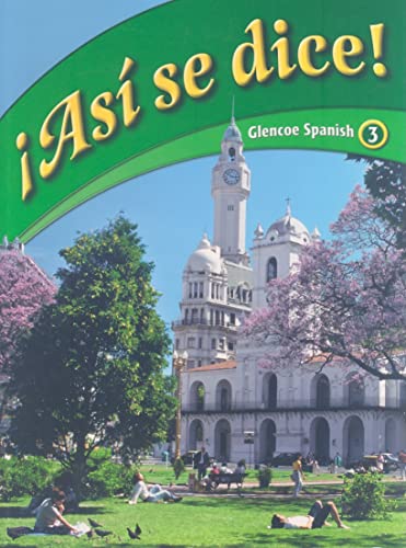 Stock image for Asi Se Dice! Glencoe Spanish, 3 (Spanish Edition) for sale by The Book Cellar, LLC