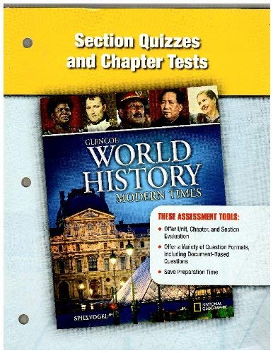 9780078782596: Section Quizzes and Chapter Tests (Glencoe World History, Modern Times)