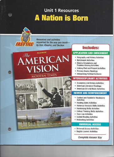 Stock image for Unit 1 Resources a Nation Is Born (Fast File, American Vision Modern Times) for sale by ThriftBooks-Dallas