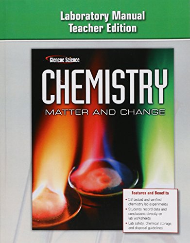 Imagen de archivo de Chemistry: Matter & Change-Laboratory Manual Teacher's Edition a la venta por SecondSale