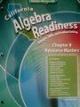Stock image for Chapter 8 - Resource Masters - ALL ANSWERS INCLUDED (California Algebra Readiness, Concepts, Skills, for sale by HPB-Red