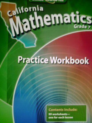 Imagen de archivo de California Mathematics Grade 7: Practice Workbook a la venta por Hawking Books
