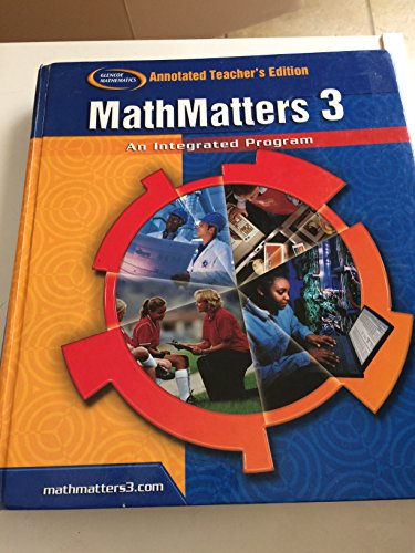 Imagen de archivo de Glencoe Mathematics MathMatters 3 An Integrated Program Annotated Teacher's Edition a la venta por ThriftBooks-Atlanta