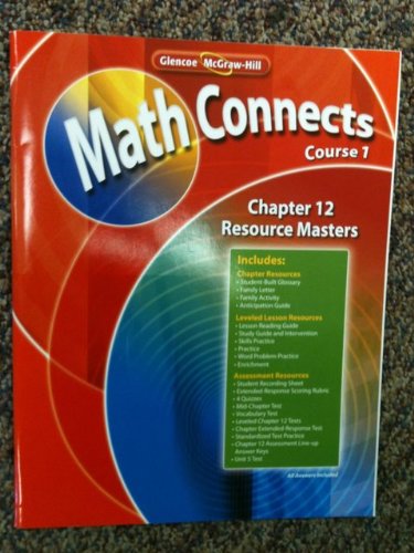 Imagen de archivo de Glencoe McGraw-Hill Math Connects Course 1, Chapter 12 Resource Masters ISBN 9780078810305 a la venta por Allied Book Company Inc.