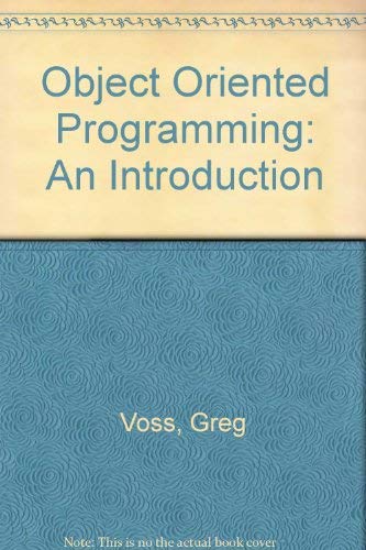 Stock image for Object-Oriented Programming: An Introduction for sale by Wonder Book