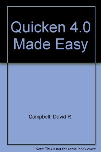Imagen de archivo de Quicken 4.O Made Easy a la venta por Better World Books
