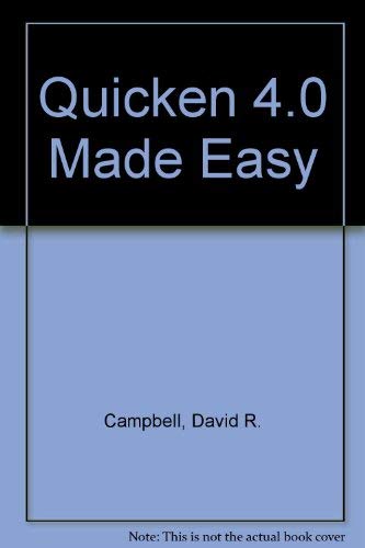 Stock image for Quicken 4.O Made Easy for sale by Better World Books