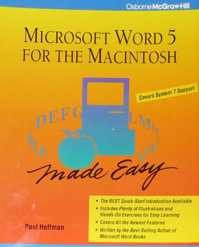 Microsoft Word 5 for the Macintosh Made Easy (9780078817694) by Hoffman, Paul