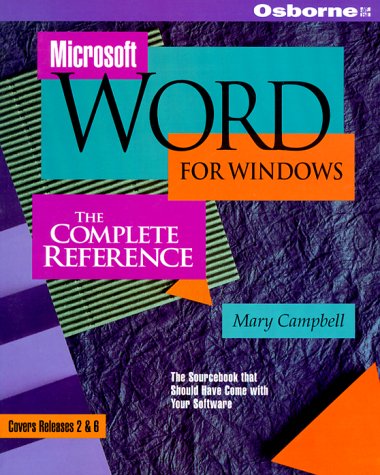 Image d'archives pour Microsoft Word for Windows: The Complete Reference mis en vente par ThriftBooks-Dallas