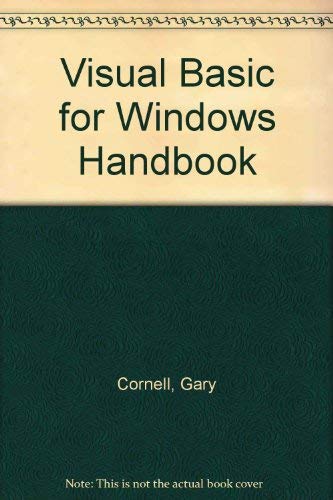 Imagen de archivo de Visual Basic for Windows Handbook a la venta por WorldofBooks