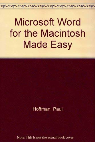 Microsoft Word 6 for the Macintosh Made Easy (9780078820656) by Hoffman, Paul