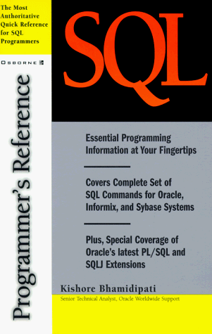Beispielbild fr SQL Programmer's Reference zum Verkauf von Better World Books