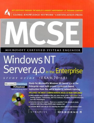 Imagen de archivo de MCSE Windows NT Server 4.0 in the Enterprise : Study Guide Exam 70-68 a la venta por Better World Books