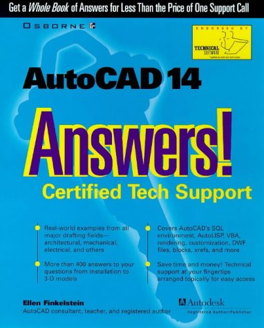 Stock image for AutoCAD 14 Answers! : Certified Tech Support for sale by Better World Books: West