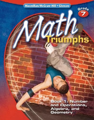 9780078882104: Math Triumphs, Grade 7, Student Study Guide, Book 1: Number and Operations, Algebra, and Geometry (Math Intervention (K-5))