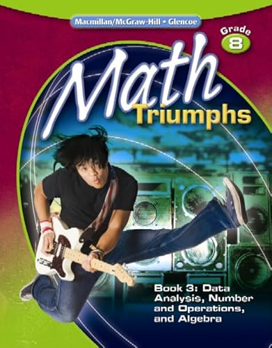 9780078882159: Math Triumphs, Grade 8, Student Study Guide, Book 3: Data Analysis, Number and Operations, and Algebra (Math Intervention (K-5))