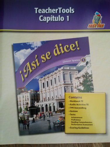 Stock image for Teacher Tools Capitulo 1 (Asi se dice!, Glencoe Spanish 1) for sale by BooksRun