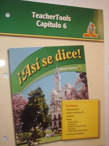 Beispielbild fr Asi se dice: Capitulo 6 TeacherTools (Glencoe Spanish 3) zum Verkauf von Better World Books