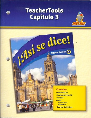 Stock image for Asi' se dice Teacher Tools Capitulo 3 (Spanish 4) for sale by Allied Book Company Inc.