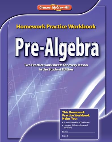 9780078907401: Pre-algebra: Homework Practice Workbook