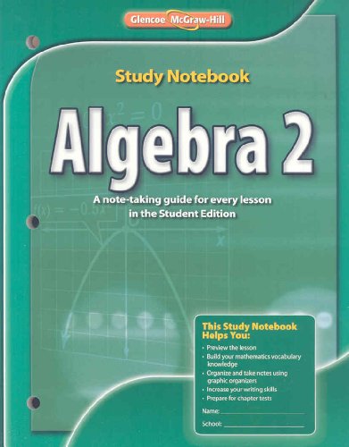 9780078908705: Algebra 2, Study Notebook (Merrill Algebra 2)