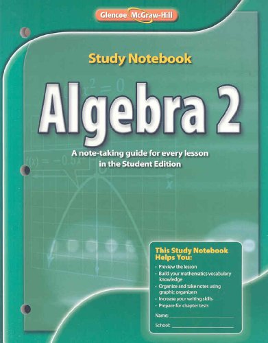 9780078908705: Algebra 2, Study Notebook (MERRILL ALGEBRA 2)