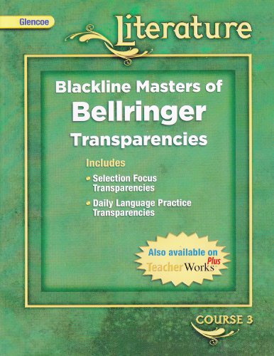 Stock image for Glencoe Literature Blackline Masters of Bellringer Transparencies (Course 3) [2008] for sale by ThriftBooks-Dallas