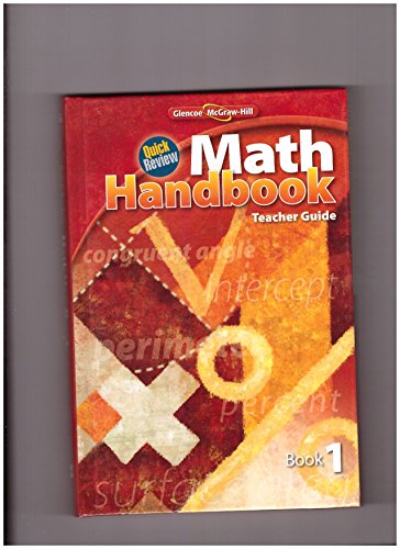 Stock image for Quick Review Math Handbook Teacher Guide Glencoe McGraw Hill Book 1 for sale by BooksRun