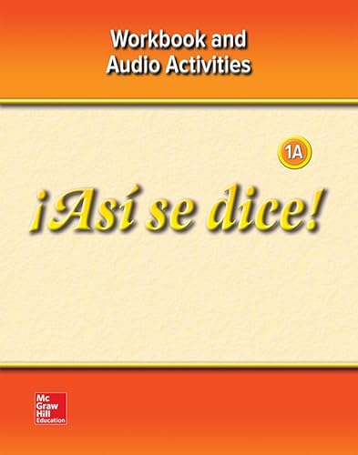 Stock image for As se dice! Level 1A, Workbook and Audio Activities (GLENCOE SPANISH) (Spanish Edition) for sale by Allied Book Company Inc.