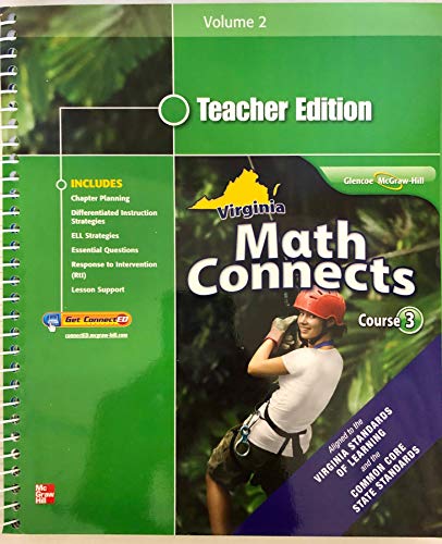 Imagen de archivo de Math Connects, Course 3, Volume 2, Teacher Edition, Virginia Edition a la venta por TextbookRush