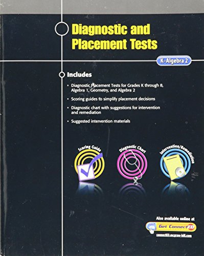 9780078957260: Diagnostic and Placement Tests, K-Algebra 2, (Mathematics Assessment)