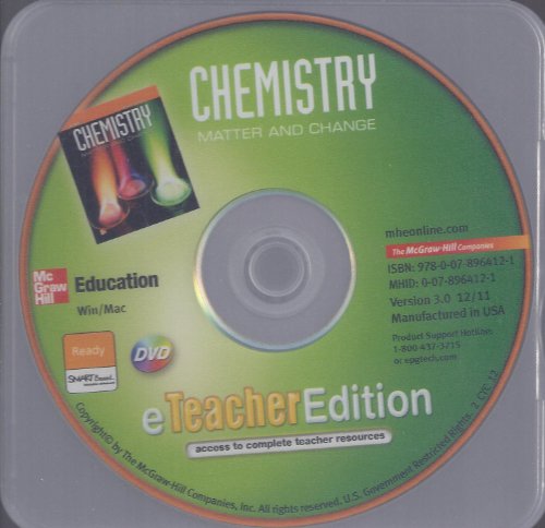 9780078964121: Chemistry Matter and Change eTeacher Edition DVD