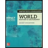 Stock image for World History And Geography Ancient Civilizations Test And Quizzes ; 9780079063557 ; 0079063551 for sale by APlus Textbooks