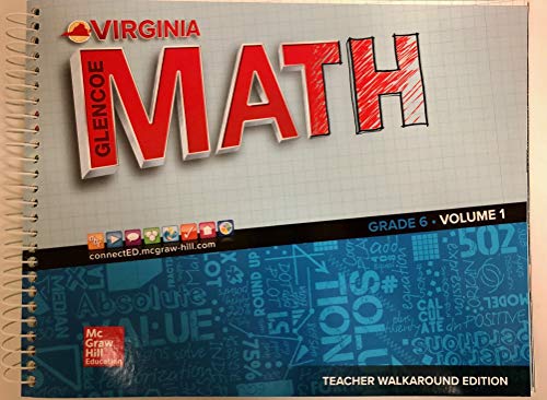 Stock image for Glencoe Math Virginia, Grade 6, vol. 1, Teacher Walkaround Edition for sale by Booksavers of MD