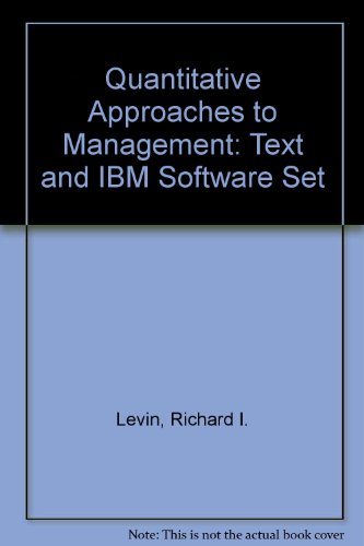 Stock image for Quantitative Approaches to Management: Text and IBM Software Set for sale by Bahamut Media